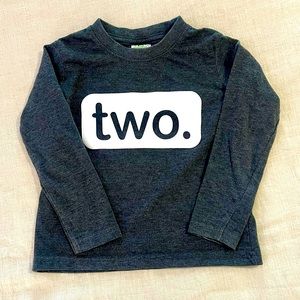 2T “Two” Birthday Long Sleeve Shirt